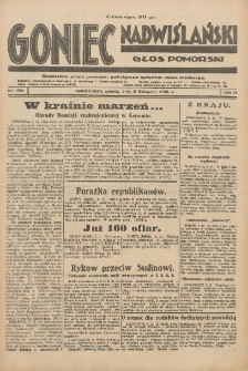 Goniec Nadwiślański: Głos Pomorski: Niezależne pismo poranne, poświęcone sprawom stanu średniego 1930.11.08 R.6 Nr259
