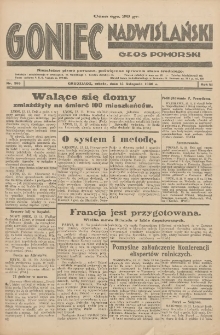 Goniec Nadwiślański: Głos Pomorski: Niezależne pismo poranne, poświęcone sprawom stanu średniego 1930.11.15 R.6 Nr265