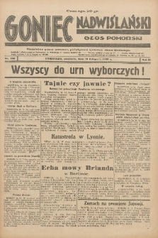 Goniec Nadwiślański: Głos Pomorski: Niezależne pismo poranne, poświęcone sprawom stanu średniego 1930.11.16 R.6 Nr266