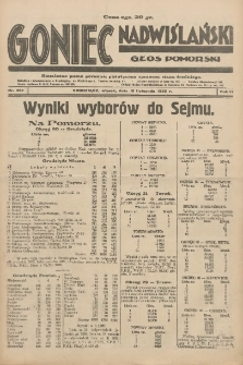 Goniec Nadwiślański: Głos Pomorski: Niezależne pismo poranne, poświęcone sprawom stanu średniego 1930.11.18 R.6 Nr267