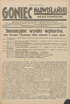 Goniec Nadwiślański: Głos Pomorski: Niezależne pismo poranne, poświęcone sprawom stanu średniego 1930.11.19 R.6 Nr268