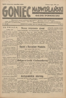 Goniec Nadwiślański: Głos Pomorski: Niezależne pismo poranne, poświęcone sprawom stanu średniego 1930.11.28 R.6 Nr276