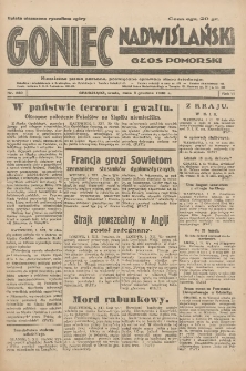 Goniec Nadwiślański: Głos Pomorski: Niezależne pismo poranne, poświęcone sprawom stanu średniego 1930.12.03 R.6 Nr280