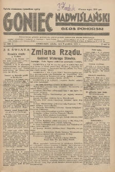 Goniec Nadwiślański: Głos Pomorski: Niezależne pismo poranne, poświęcone sprawom stanu średniego 1930.12.06 R.6 Nr283