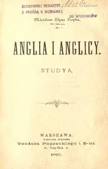 Anglia i Anglicy : studya