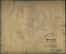Fundacja "Zakłady K&oacute;rnickie". Folwark Dworzyska. Przekopiował z mapy katastralnej [...] Szczebliński.