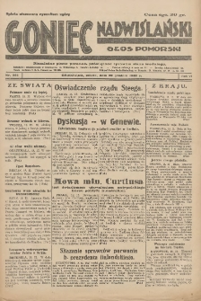 Goniec Nadwiślański: Głos Pomorski: Niezależne pismo poranne, poświęcone sprawom stanu średniego 1930.12.20 R.6 Nr294
