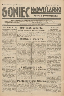 Goniec Nadwiślański: Głos Pomorski: Niezależne pismo poranne, poświęcone sprawom stanu średniego 1930.12.24 R.6 Nr297