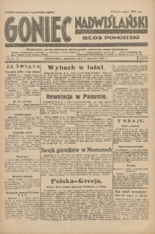 Goniec Nadwiślański: Głos Pomorski: Niezależne pismo poranne, poświęcone sprawom stanu średniego 1931.01.04 R.7 Nr3