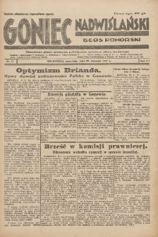 Goniec Nadwiślański: Głos Pomorski: Niezależne pismo poranne, poświęcone sprawom stanu średniego 1931.01.22 R.7 Nr17