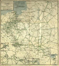 Mapa polskiej sieci kolejowej i lotniczej do Urzędowego rozkładu jazdy