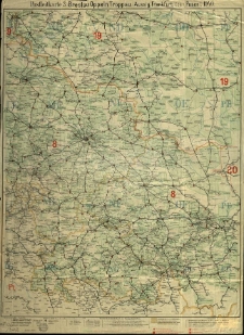 Postleikarte 3. Breslau Oppeln, Troppau (Aussig, Frankfurt/Oder, Posen). 1940.