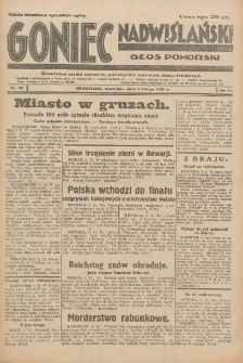 Goniec Nadwiślański: Głos Pomorski: Niezależne pismo poranne, poświęcone sprawom stanu średniego 1931.02.05 R.7 Nr28