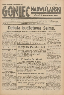 Goniec Nadwiślański: Głos Pomorski: Niezależne pismo poranne, poświęcone sprawom stanu średniego 1931.02.07 R.7 Nr30