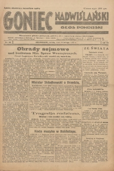 Goniec Nadwiślański: Głos Pomorski: Niezależne pismo poranne, poświęcone sprawom stanu średniego 1931.02.11 R.7 Nr33