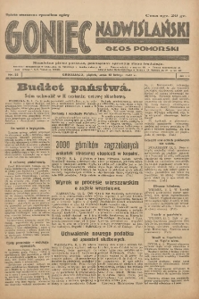 Goniec Nadwiślański: Głos Pomorski: Niezależne pismo poranne, poświęcone sprawom stanu średniego 1931.02.13 R.7 Nr35