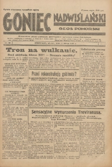 Goniec Nadwiślański: Głos Pomorski: Niezależne pismo poranne, poświęcone sprawom stanu średniego 1931.02.17 R.7 Nr38