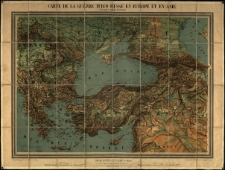 Carte de la guerre Turco-russe en Europe et en Asie