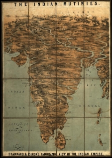 Indian mutinies. Stannard a. Dixon's panoramic view of the Indian Empire
