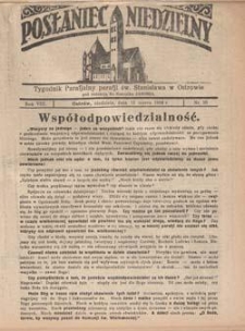 Posłaniec Niedzielny: tygodnik parafjalny parafji św. Stanisława w Ostrowie 1934.03.11 R.8 Nr10