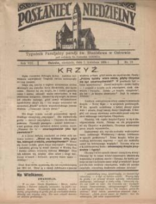 Posłaniec Niedzielny: tygodnik parafjalny parafji św. Stanisława w Ostrowie 1934.04.01 R.8 Nr13