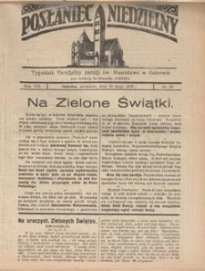 Posłaniec Niedzielny: tygodnik parafjalny parafji św. Stanisława w Ostrowie 1934.05.20 R.8 Nr20