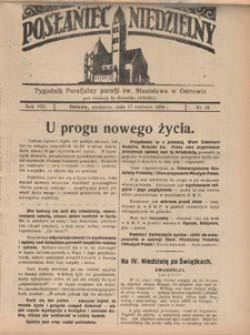 Posłaniec Niedzielny: tygodnik parafjalny parafji św. Stanisława w Ostrowie 1934.06.17 R.8 Nr24