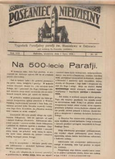 Posłaniec Niedzielny: tygodnik parafjalny parafji św. Stanisława w Ostrowie 1934.07.01 R.8 Nr26