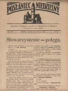 Posłaniec Niedzielny: tygodnik parafjalny parafji św. Stanisława w Ostrowie 1934.07.29 R.8 Nr30