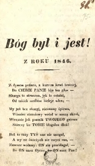 B&oacute;g był i jest ! : z roku 1846