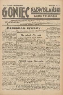 Goniec Nadwiślański: Głos Pomorski: Niezależne pismo poranne, poświęcone sprawom stanu średniego 1931.03.03 R.7 Nr50