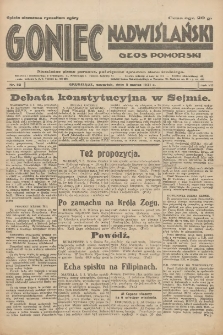 Goniec Nadwiślański: Głos Pomorski: Niezależne pismo poranne, poświęcone sprawom stanu średniego 1931.03.05 R.7 Nr52