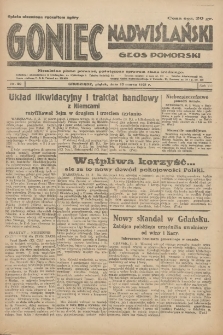 Goniec Nadwiślański: Głos Pomorski: Niezależne pismo poranne, poświęcone sprawom stanu średniego 1931.03.13 R.7 Nr59