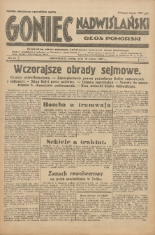 Goniec Nadwiślański: Głos Pomorski: Niezależne pismo poranne, poświęcone sprawom stanu średniego 1931.03.17 R.7 Nr63