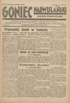 Goniec Nadwiślański: Głos Pomorski: Niezależne pismo poranne, poświęcone sprawom stanu średniego 1931.03.20 R.7 Nr65