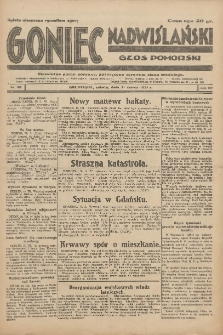 Goniec Nadwiślański: Głos Pomorski: Niezależne pismo poranne, poświęcone sprawom stanu średniego 1931.03.21 R.7 Nr66