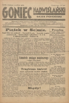 Goniec Nadwiślański: Głos Pomorski: Niezależne pismo poranne, poświęcone sprawom stanu średniego 1931.03.22 R.7 Nr67
