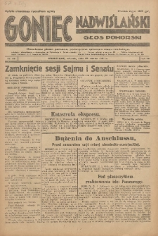 Goniec Nadwiślański: Głos Pomorski: Niezależne pismo poranne, poświęcone sprawom stanu średniego 1931.03.24 R.7 Nr68