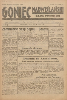 Goniec Nadwiślański: Głos Pomorski: Niezależne pismo poranne, poświęcone sprawom stanu średniego 1931.03.24 R.7 Nr68
