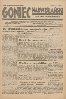 Goniec Nadwiślański: Głos Pomorski: Niezależne pismo poranne, poświęcone sprawom stanu średniego 1931.03.26 R.7 Nr70