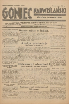 Goniec Nadwiślański: Głos Pomorski: Niezależne pismo poranne, poświęcone sprawom stanu średniego 1931.03.28 R.7 Nr72