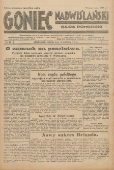 Goniec Nadwiślański: Głos Pomorski: Niezależne pismo poranne, poświęcone sprawom stanu średniego 1931.04.11 R.7 Nr83