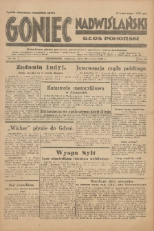 Goniec Nadwiślański: Głos Pomorski: Niezależne pismo poranne, poświęcone sprawom stanu średniego 1931.03.29 R.7 Nr73