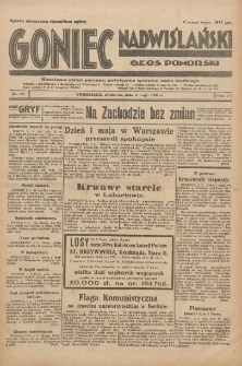 Goniec Nadwiślański: Głos Pomorski: Niezależne pismo poranne, poświęcone sprawom stanu średniego 1931.05.03 R.7 Nr102