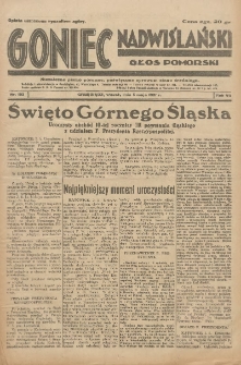 Goniec Nadwiślański: Głos Pomorski: Niezależne pismo poranne, poświęcone sprawom stanu średniego 1931.05.05 R.7 Nr103
