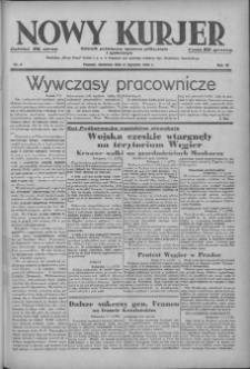 Nowy Kurjer: Dziennik poświęcony sprawom politycznym i społecznym 1939.01.08 R.50 Nr6