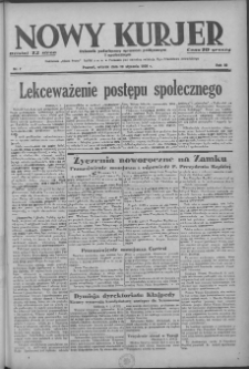 Nowy Kurjer: Dziennik poświęcony sprawom politycznym i społecznym 1939.01.10 R.50 Nr7