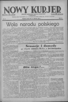 Nowy Kurjer: Dziennik poświęcony sprawom politycznym i społecznym 1939.01.11 R.50 Nr8