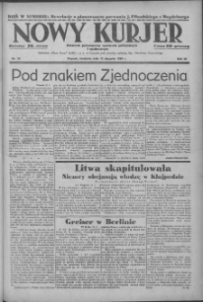 Nowy Kurjer: dziennik poświęcony sprawom politycznym i społecznym 1939.01.15 R.50 Nr12