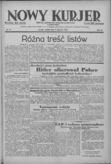 Nowy Kurjer: dziennik poświęcony sprawom politycznym i społecznym 1939.01.17 R.50 Nr13